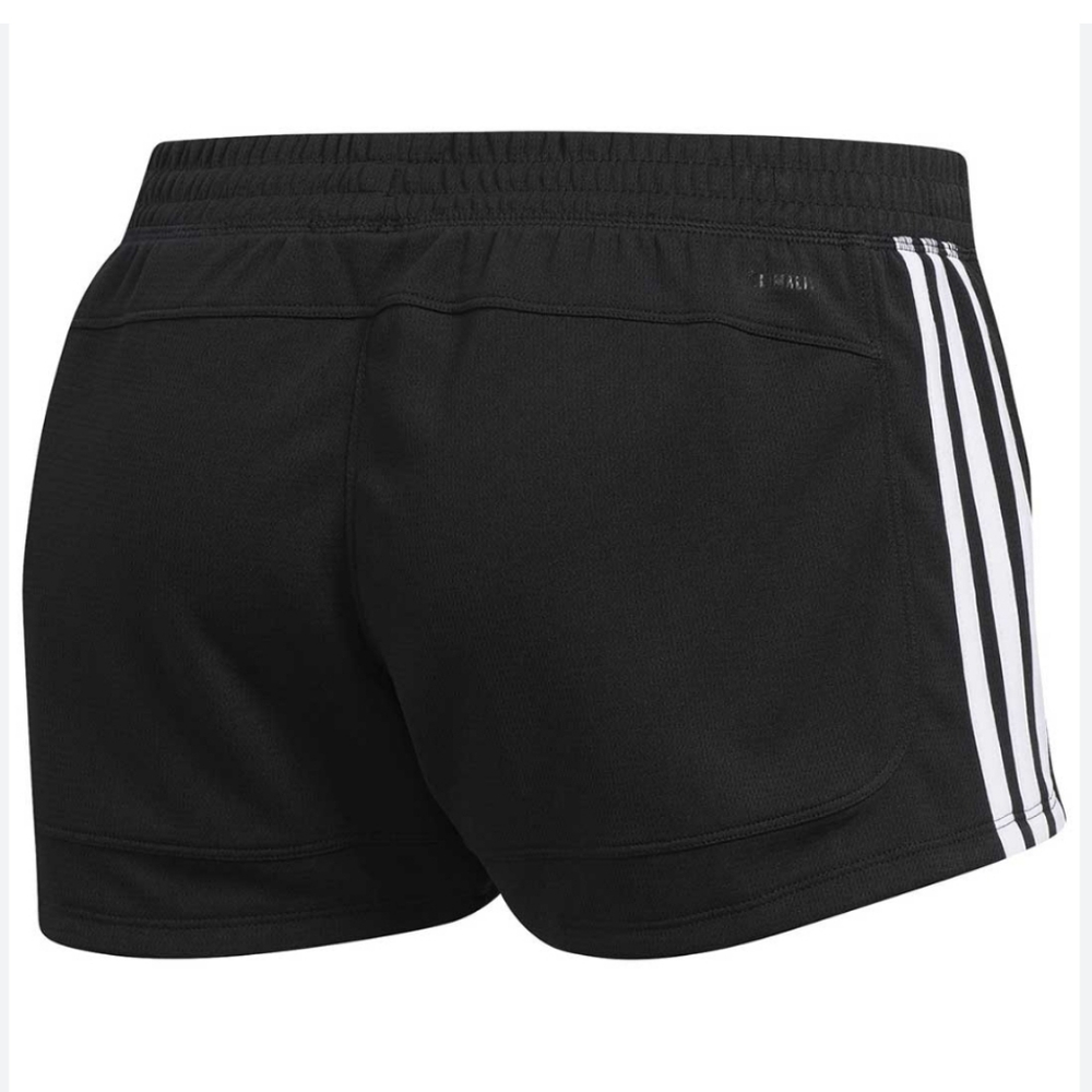 NWT Adidas Women's Black 3 Stripes Pacer Sports Shorts 1X - Picture 3 of 3